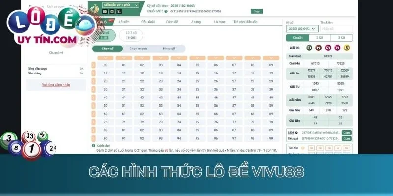 Lô Đề Vivu88 – Trang Lô Đề Uy Tín Nổi Tiếng Quay Số Cực Đã 3 Các hình thức lô đề Vivu88 phổ biến nhất hiện nay