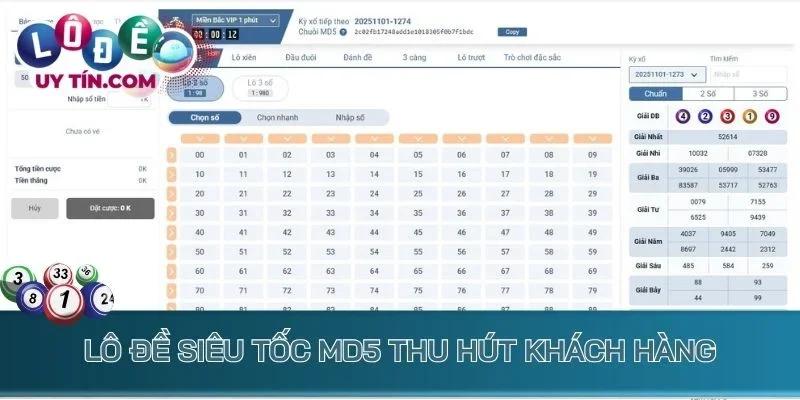 Lô đề siêu tốc MD5 thu hút khách hàng