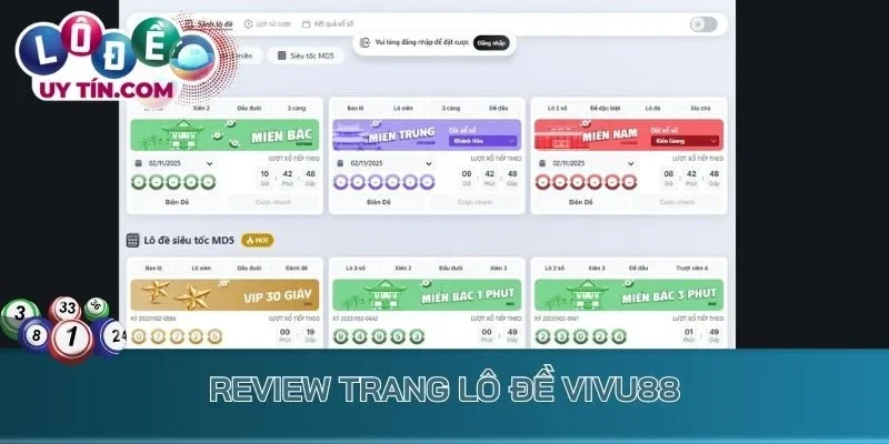 Lô Đề Vivu88 – Trang Lô Đề Uy Tín Nổi Tiếng Quay Số Cực Đã 2 Review trang lô đề Vivu88 - Nhà cái xổ số online uy tín