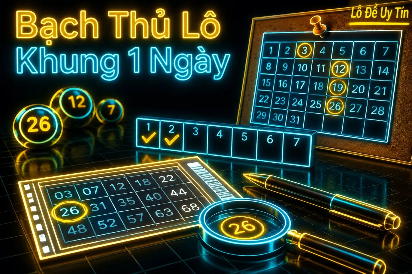 "Bạch thủ" nghĩa là chỉ chọn đúng một con số duy nhất - bạch thủ lô khung 1 ngày