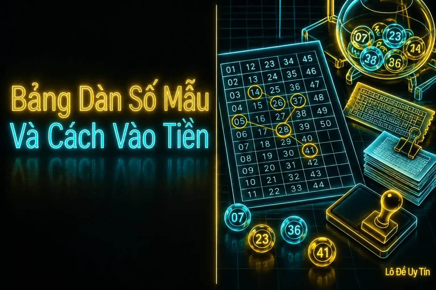 Dàn Đề 10 Số Lô Đề Uy Tín: Lập Dàn, Chia Vốn, Tránh Sai Lầm 4 Dưới đây là một dàn mẫu để bạn hình dung, không phải con số