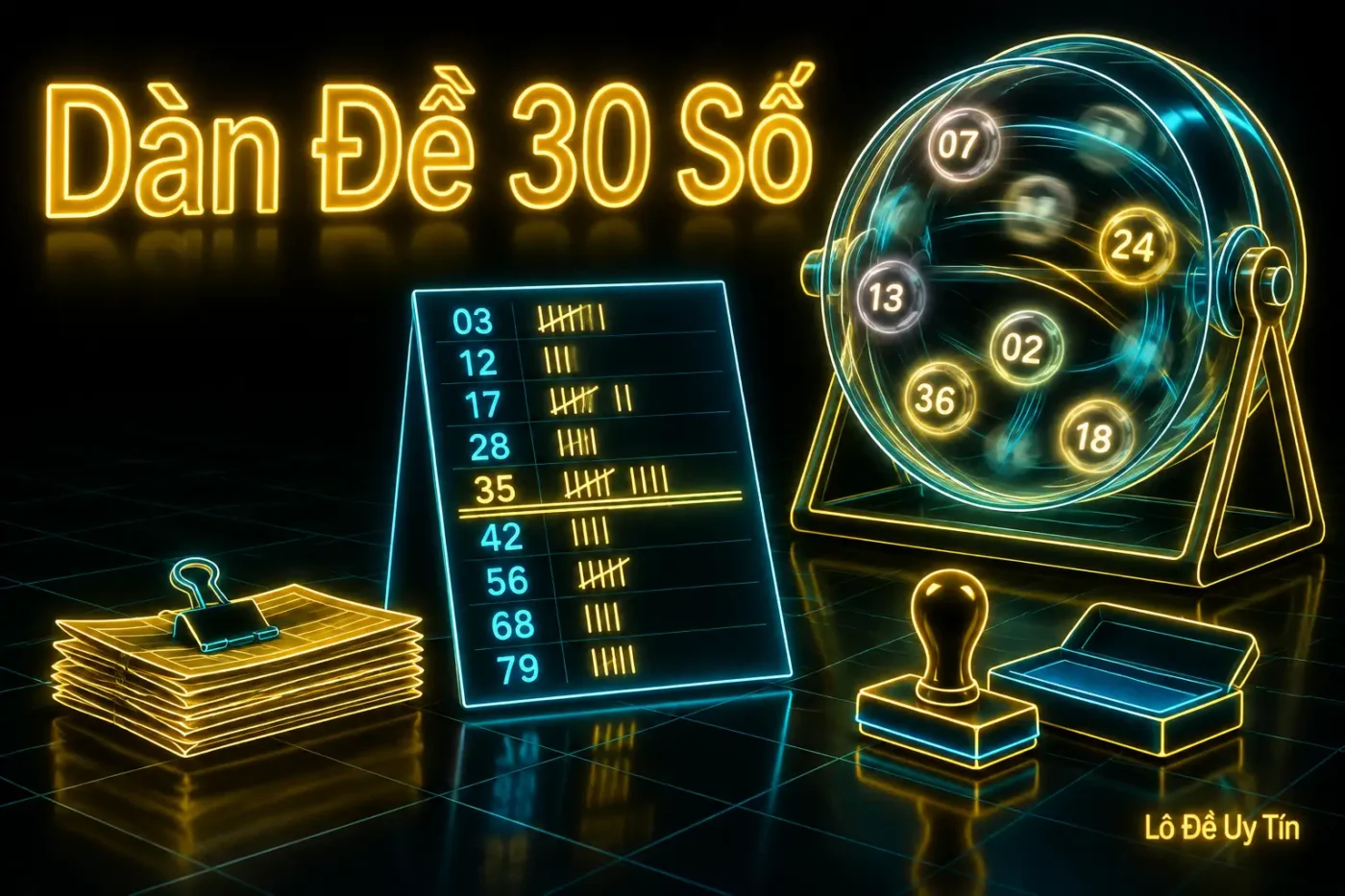 Dàn đề 30 số là cách chọn 30 con trong bảng số từ 00 đến 99 để đánh đề theo kết quả xổ số kiến thiết