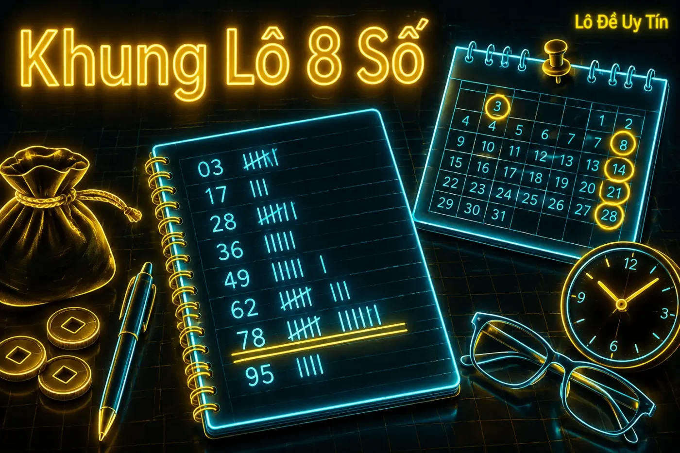 Khung lô 8 số là cách gom tám con lô 2 số vào một nhóm